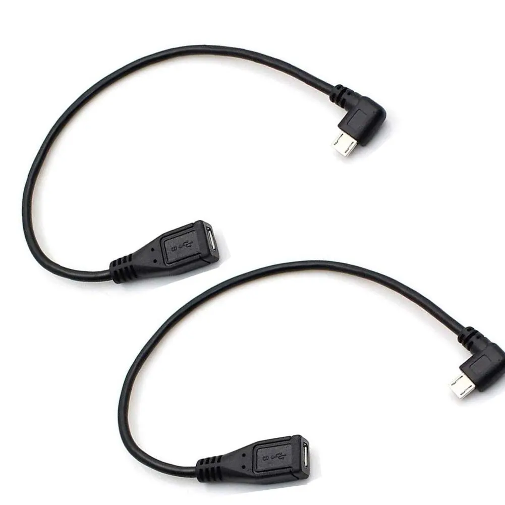 Adaptermvp 90 Degree Micro USB Extension Cable 10in | Fast Data & Charging - main product image