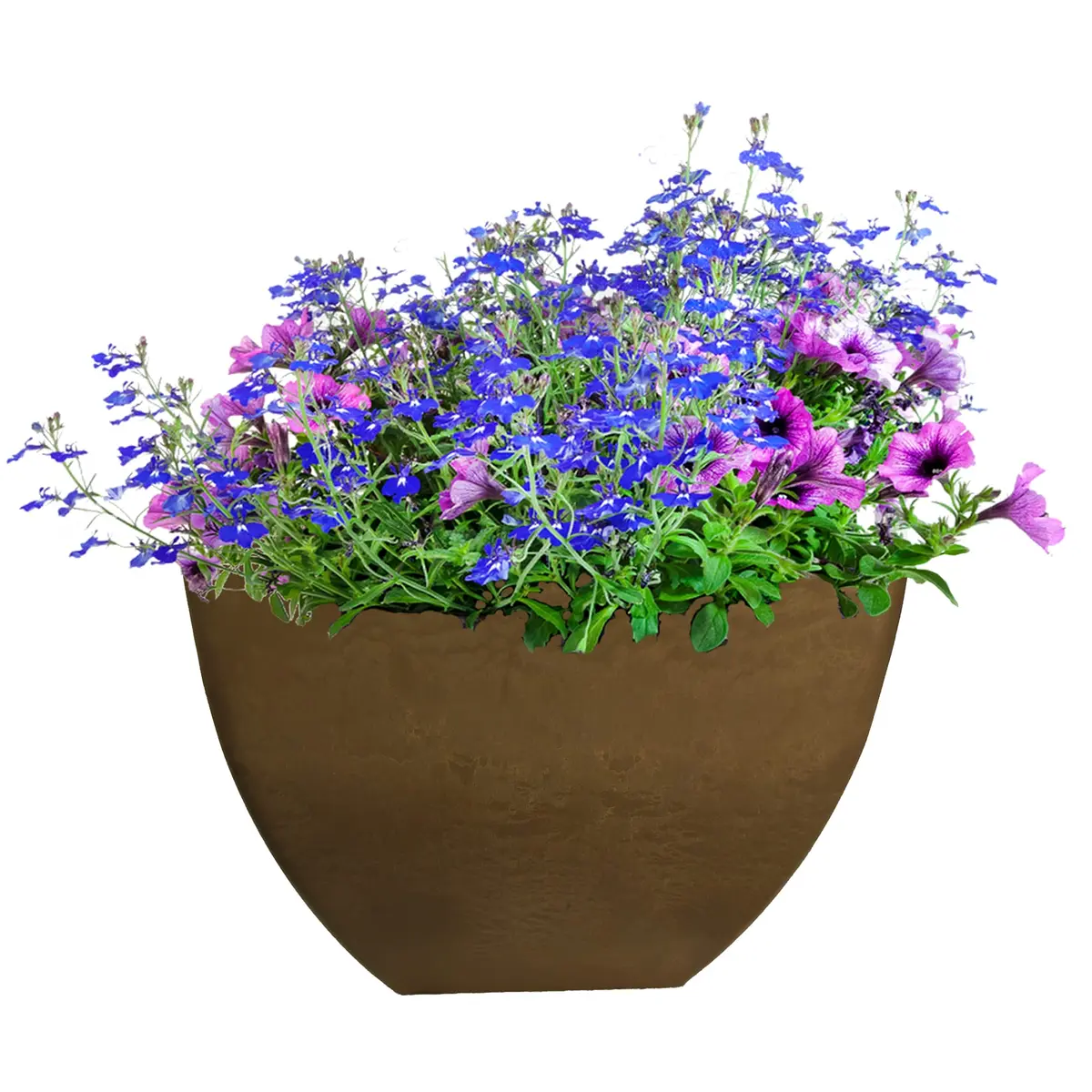 RTS Home Accents 20" Square Garden Planter for Indoor or Outdoor Gardening, Oak - Durable, Weather-Resistant Planter for Contemporary Spaces - view 4