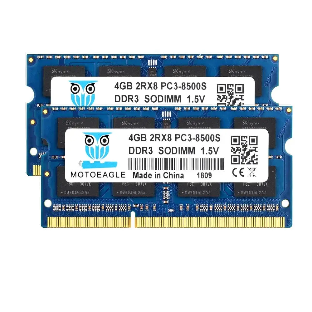 motoeagle DDR3 1066MHz SODIMM 8GB Kit (2x4GB) 204-Pin Non-ECC Laptop Memory RAM Modules - main product image