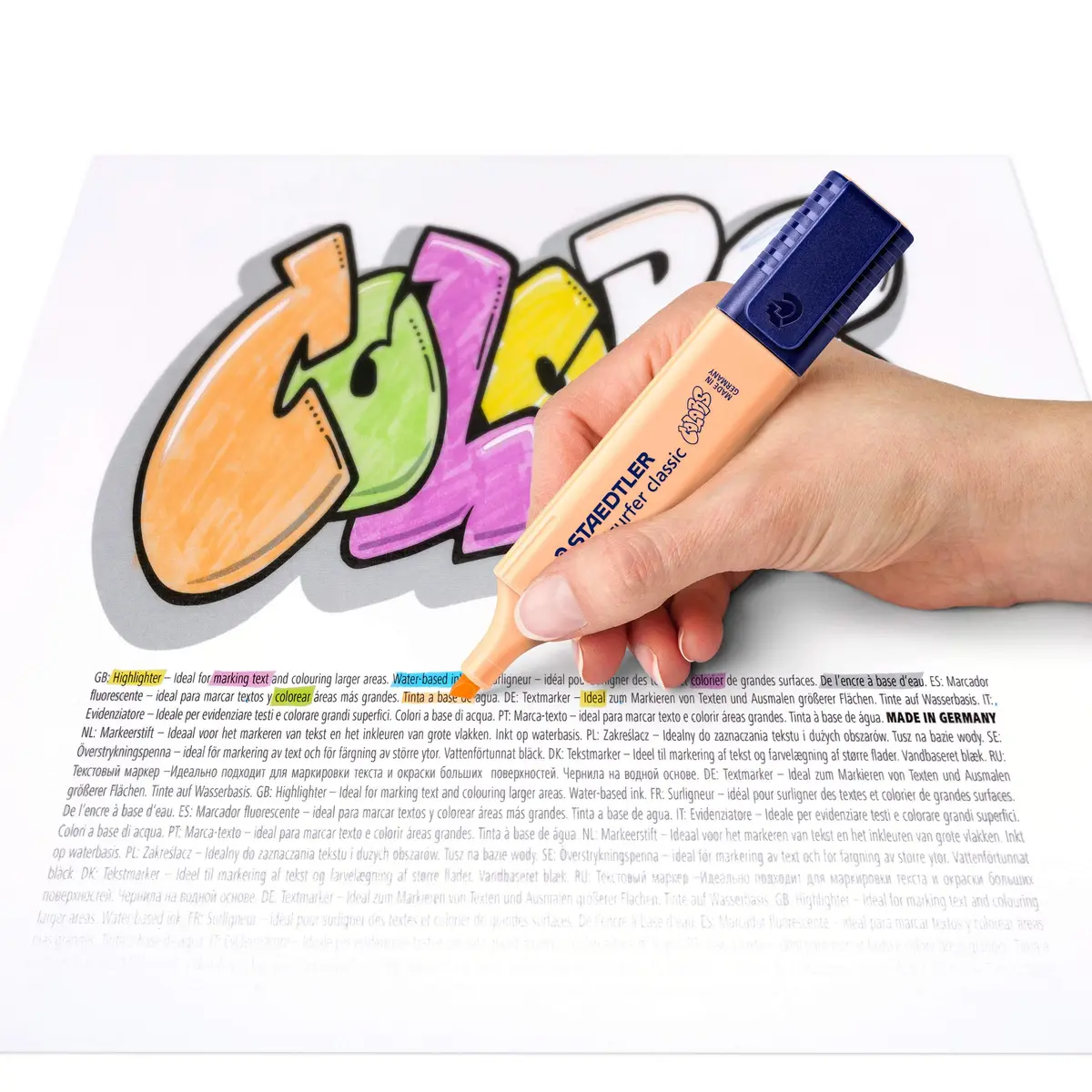 STAEDTLER Textsurfer Classic Pastel Highlighters - Assorted Colours, Pack of 6 | Water-Based, Fast-Drying, Refillable - view 5
