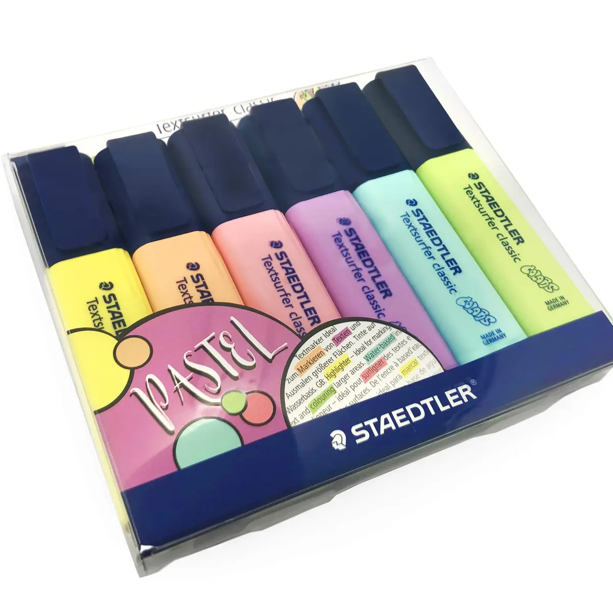 STAEDTLER Textsurfer Classic Pastel Highlighters - Assorted Colours, Pack of 6 | Water-Based, Fast-Drying, Refillable - view 4