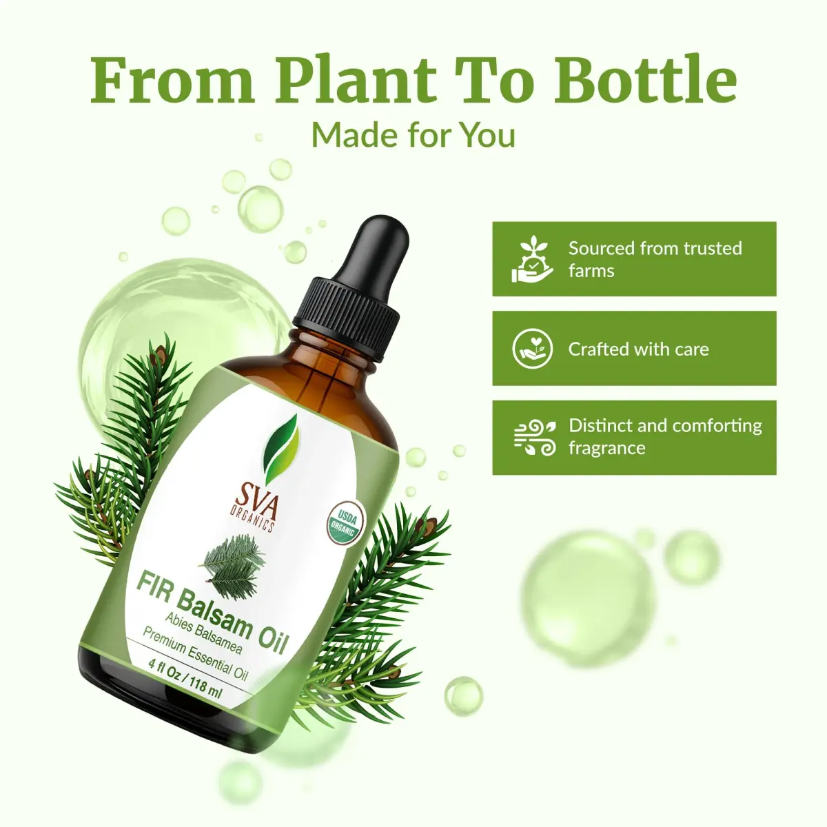 SVA ORGANICS Fir Balsam Essential Oil - 4 Fl Oz (118 mL) - Pure & Natural Aroma - view 4