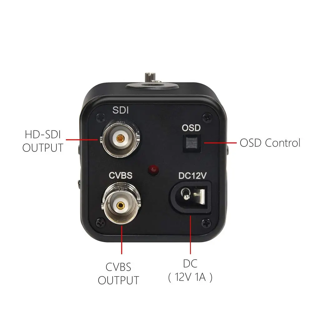 MOKOSE SHD50-2.8-12MM HD-SDI CCTV Security Camera 1080P 2MP CMOS Sensor, 89x42x44mm | Varifocal Wide-Angle Camera with 2.8-12MM - view 3