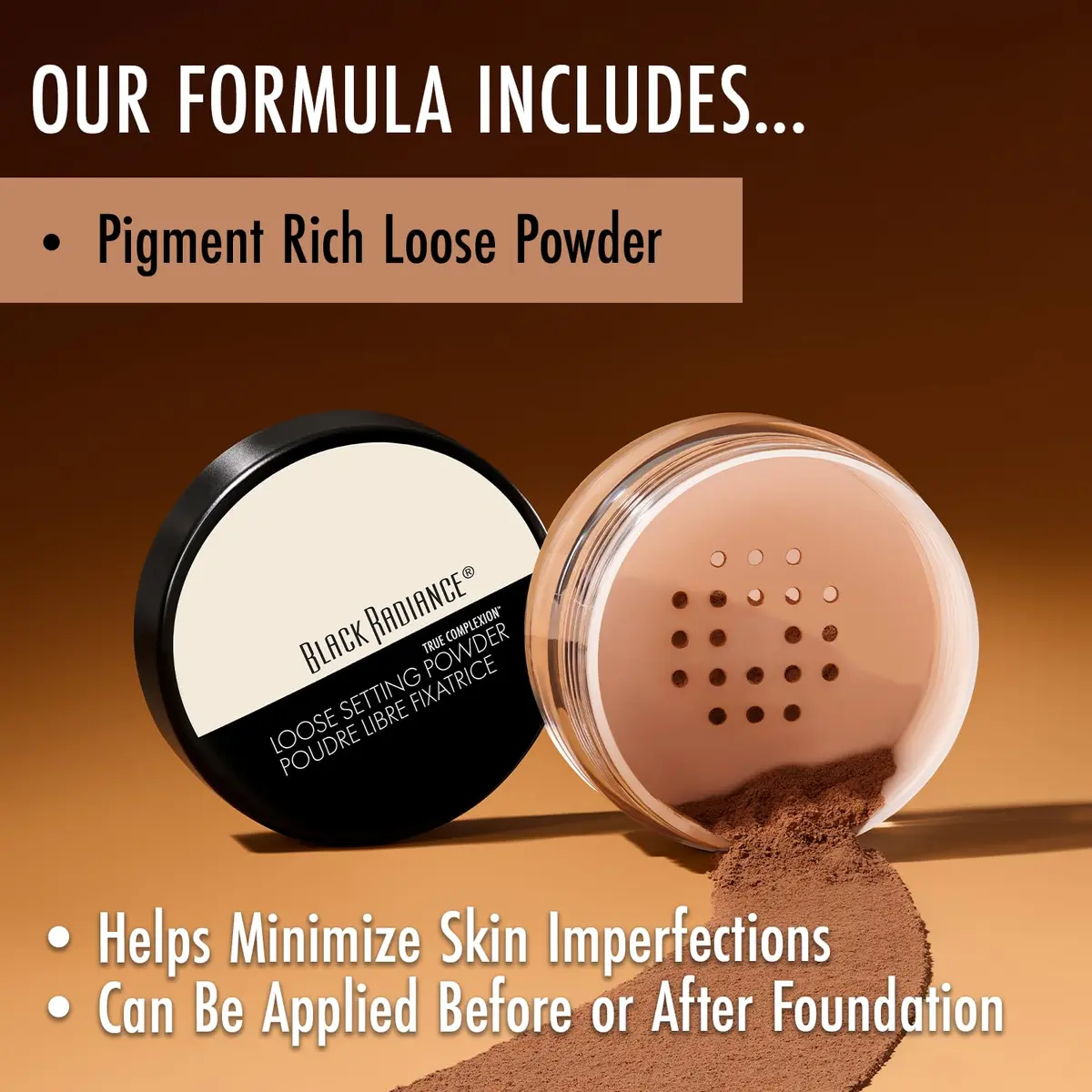 Black Radiance True Complexion Loose Setting Powder Cocoa Kisses 18.14 g (0.64 oz) | Sets Makeup for All Day Wear - view 5