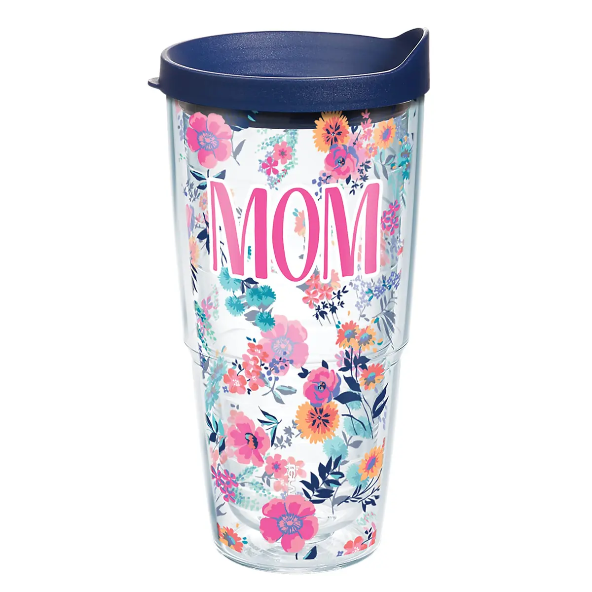 Tervis Made in USA Double Walled Dainty Floral Mother's Day Insulated Tumbler Cup Keeps Drinks Cold & Hot, 24oz, Mom - main product image