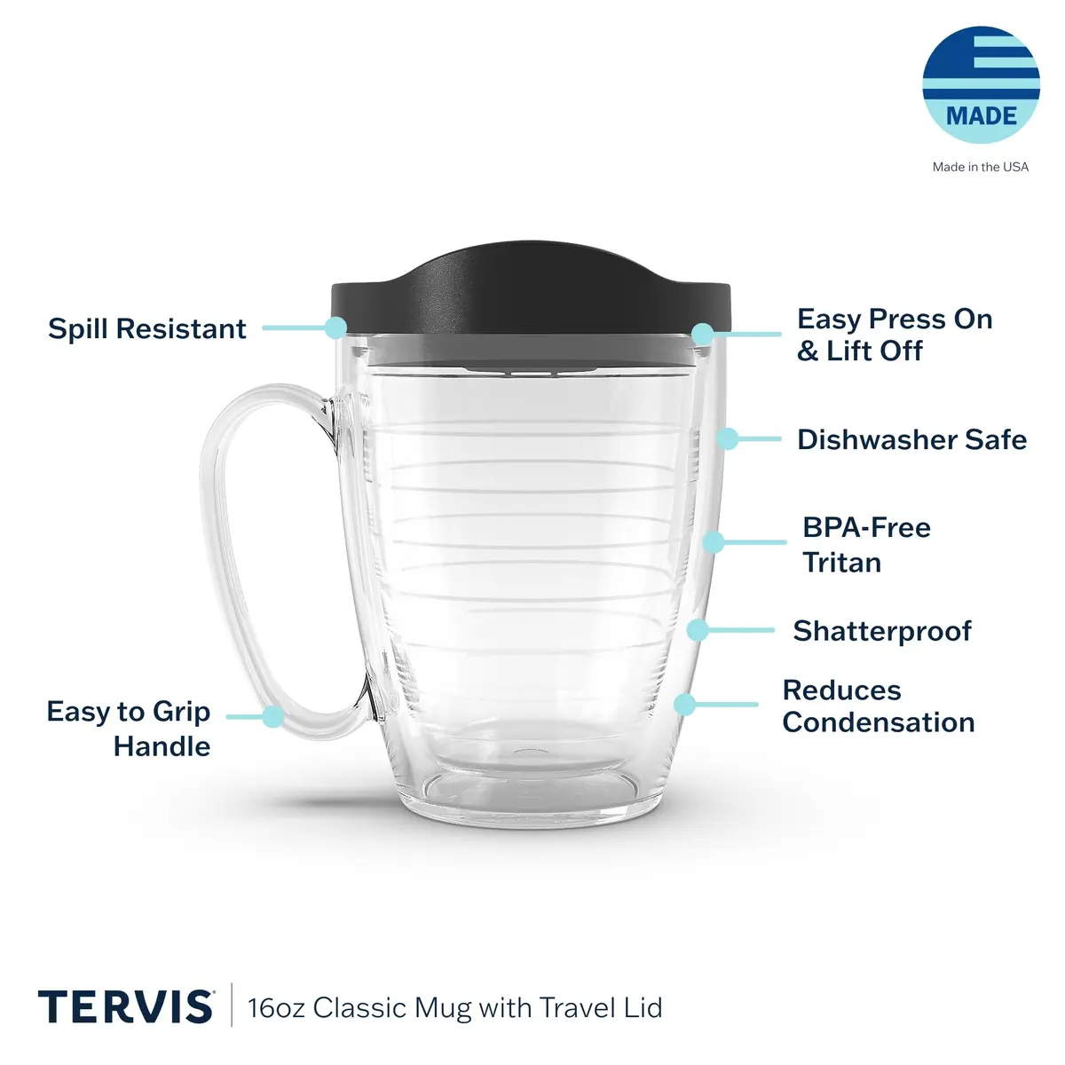 Tervis Made in USA 16oz Double Walled Floral Insulated Mug | Keeps Drinks Hot & Cold - view 3