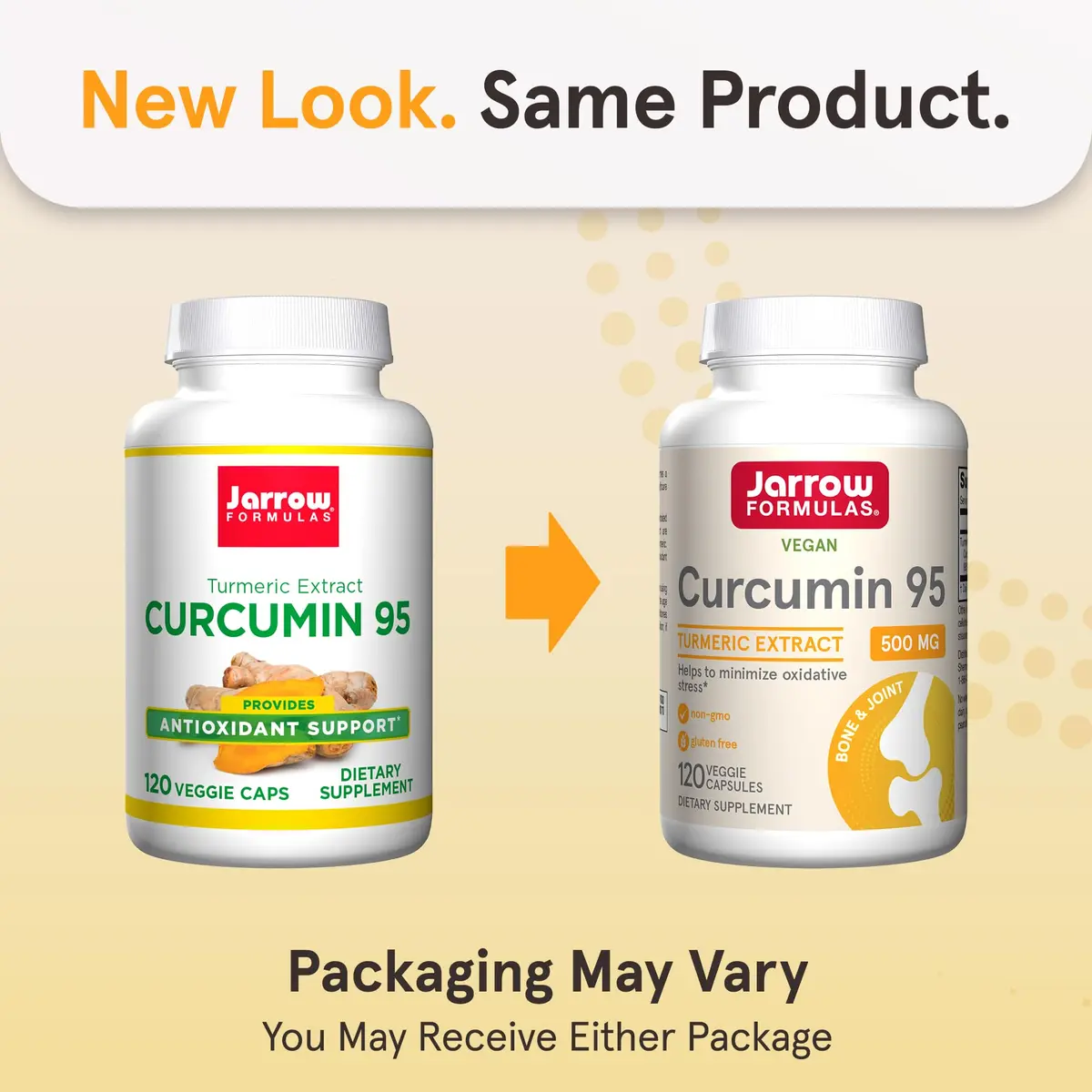Jarrow Formulas Curcumin 95 500 mg Veggie Capsules | Turmeric Extract for Antioxidant & Joint Support (120 Count) - view 2