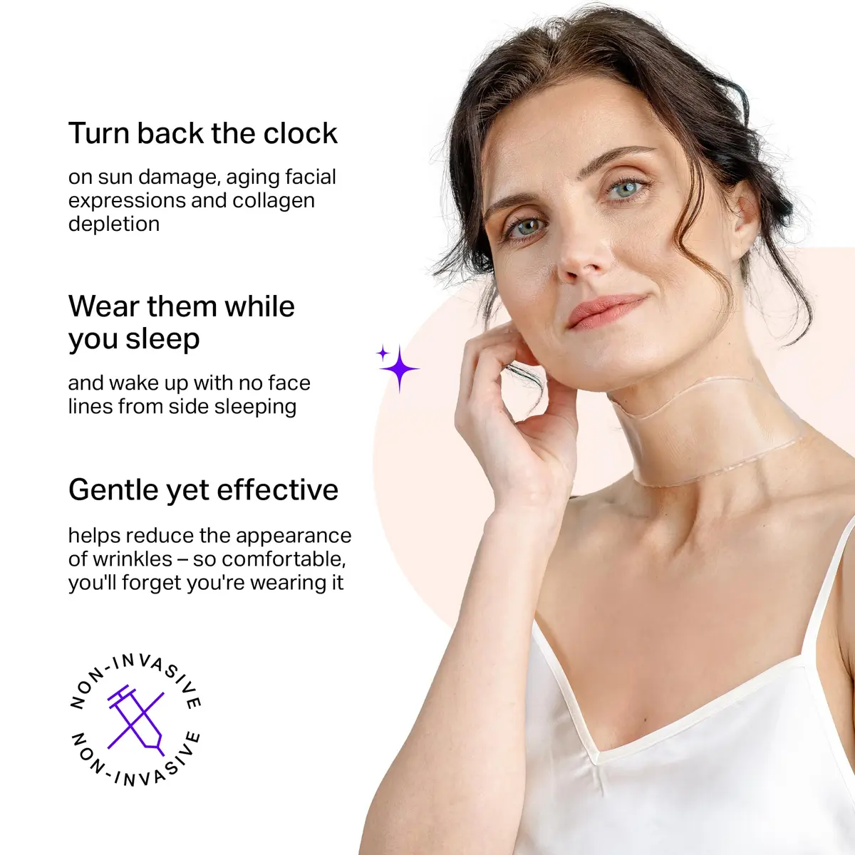 BLUMBODY Neck Wrinkle Patches – Silicone Anti-Wrinkle Pads for Firming & Tightening, 2 Count | Reusable Overnight Pads for Neck & Décolleté - view 3
