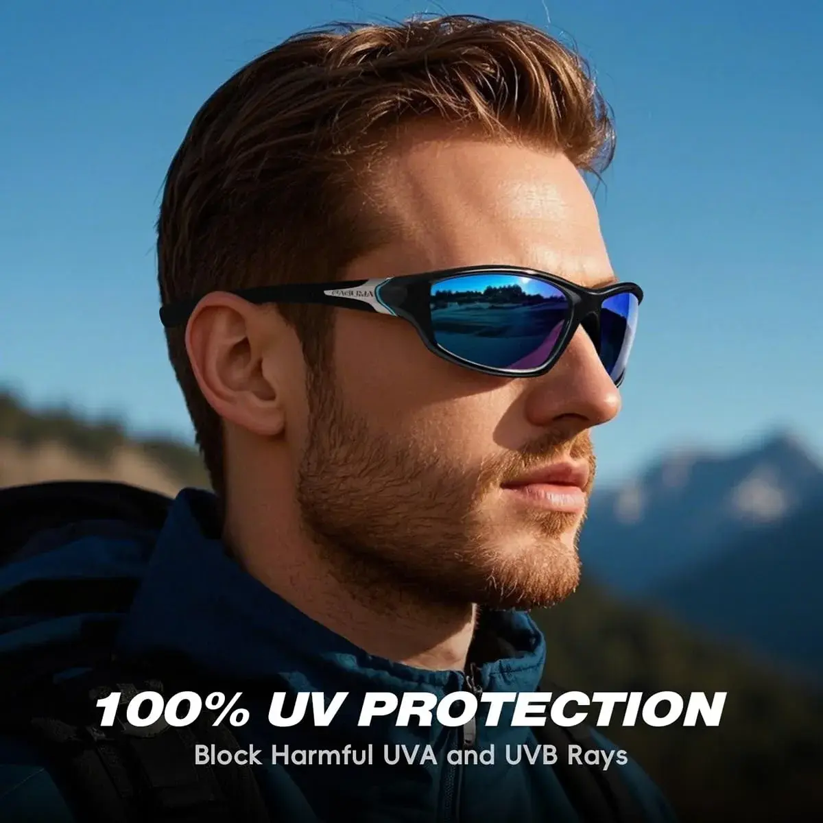 FAGUMA Sports Polarized Sunglasses For Men UV400 Protection | 62mm (2.44 in) Lens Width - view 2