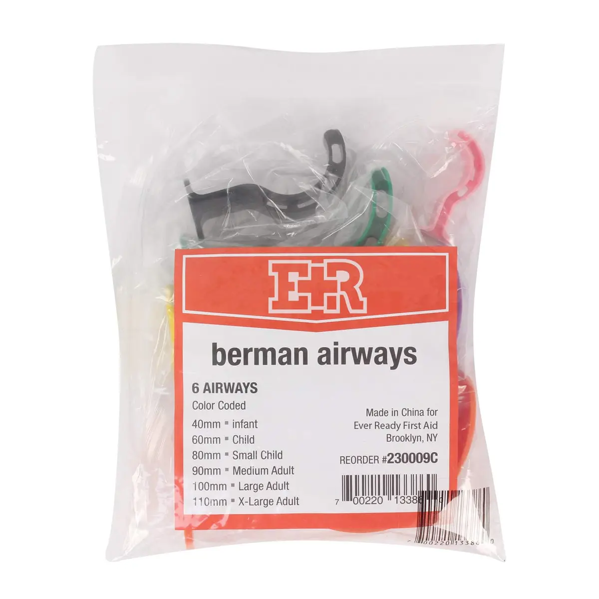 Ever Ready First Aid Berman Oral Airway Emergency Kit 6 Color Coded Polypropylene Pieces | FDA Approved First Aid Kit - view 7