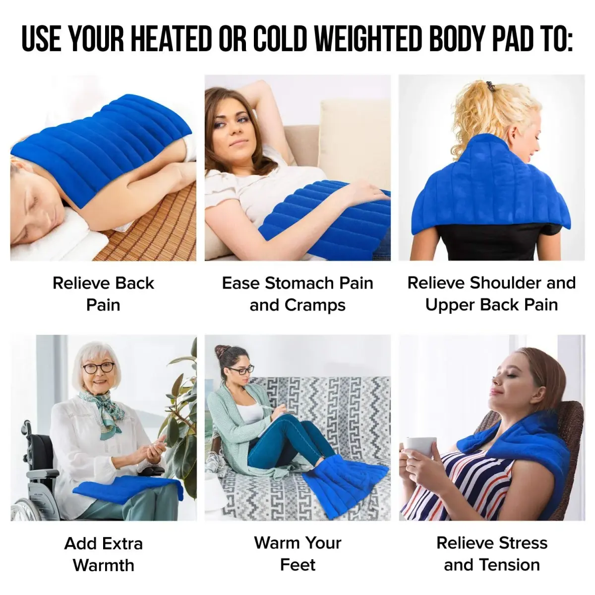 ComfortCloud XL Microwavable Heating Pad with Cover 5.5kg (12 lb) | Natural Moist Heat Therapy for Back Pain - view 4