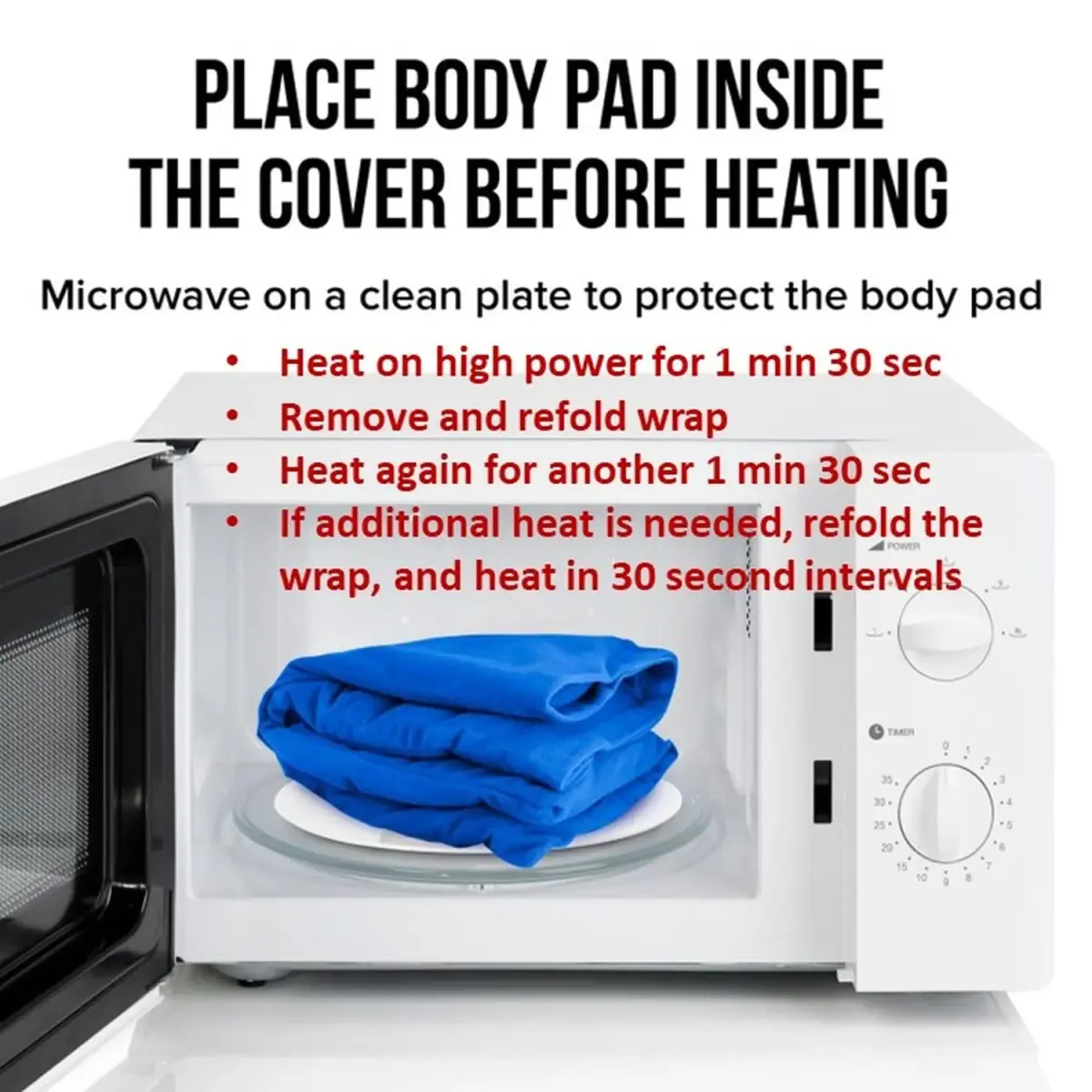 ComfortCloud XL Microwavable Heating Pad with Cover 5.5kg (12 lb) | Natural Moist Heat Therapy for Back Pain - view 5