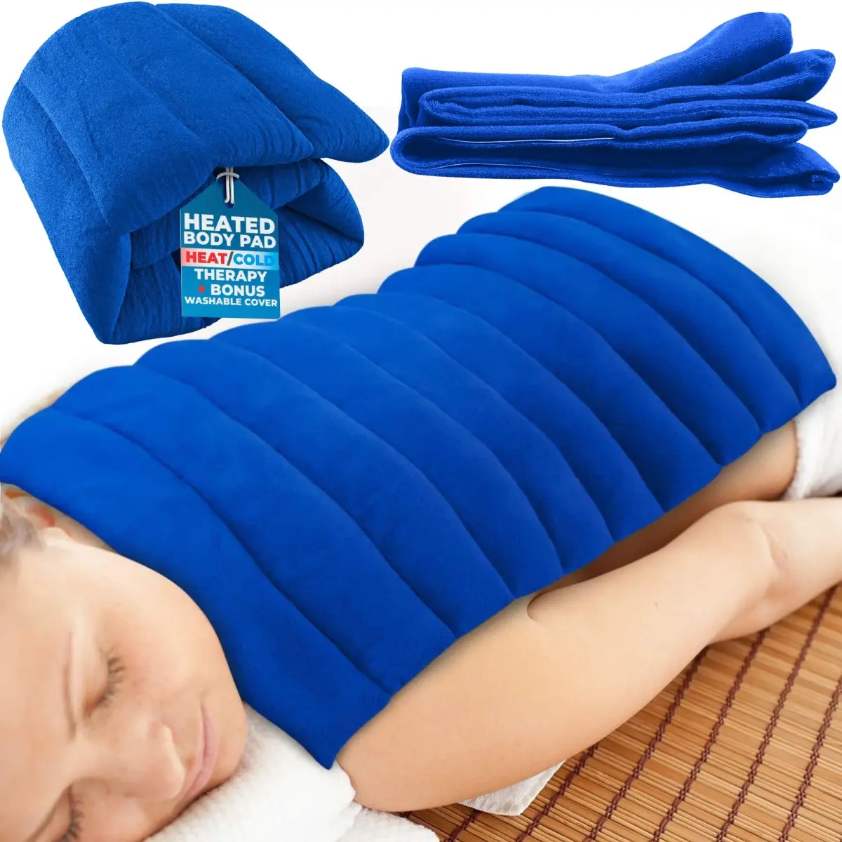 ComfortCloud XL Microwavable Heating Pad with Cover 5.5kg (12 lb) | Natural Moist Heat Therapy for Back Pain - main product image