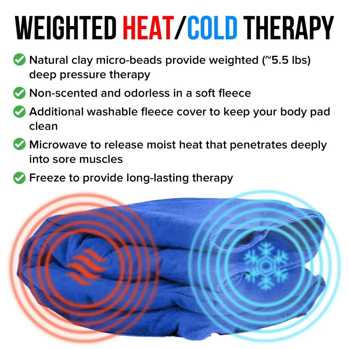 ComfortCloud XL Microwavable Heating Pad with Cover 5.5kg (12 lb) | Natural Moist Heat Therapy for Back Pain - view 3