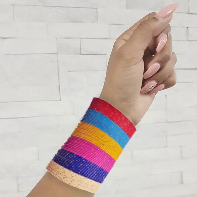NMII Non-Precious Metal with Zari Bangles | Glossy Finish for Women & Girls - view 6