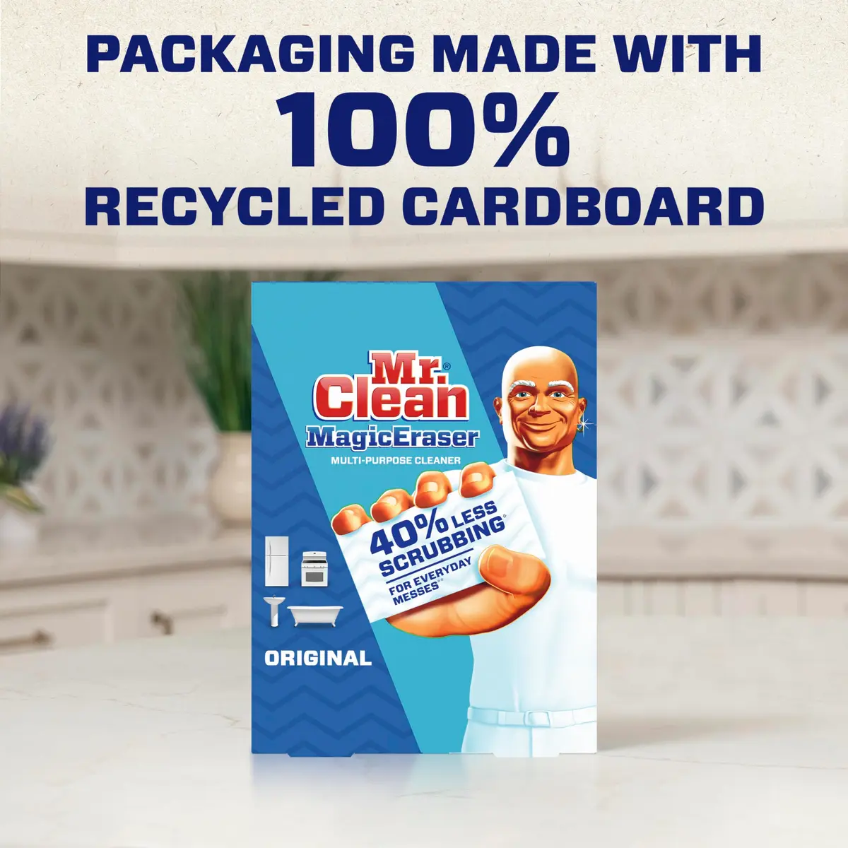 Mr. Clean Magic Eraser Original Cleaning Pads 6 Count | Cleans Scuffs & Grime with Water Alone - view 7
