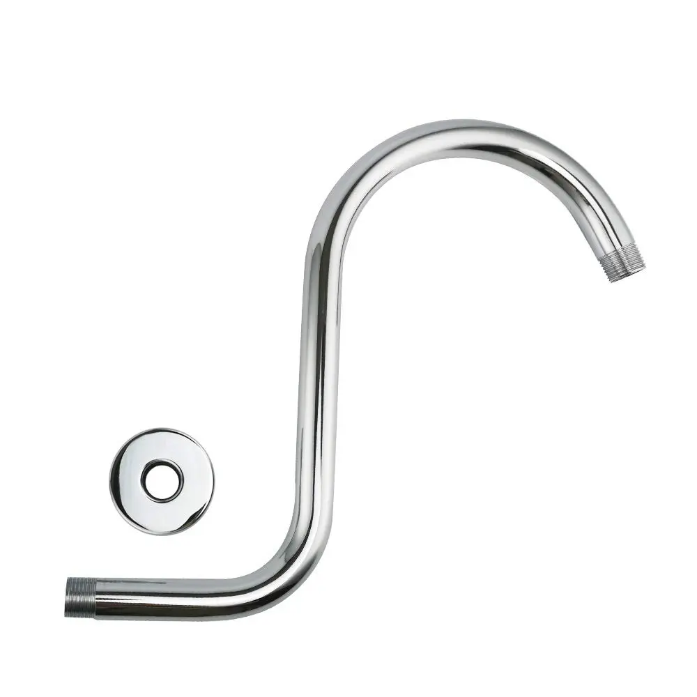 Purelux Goose Neck Shower Arm Water Outlet 6" Rise | Stainless Steel Chrome Finish - view 6