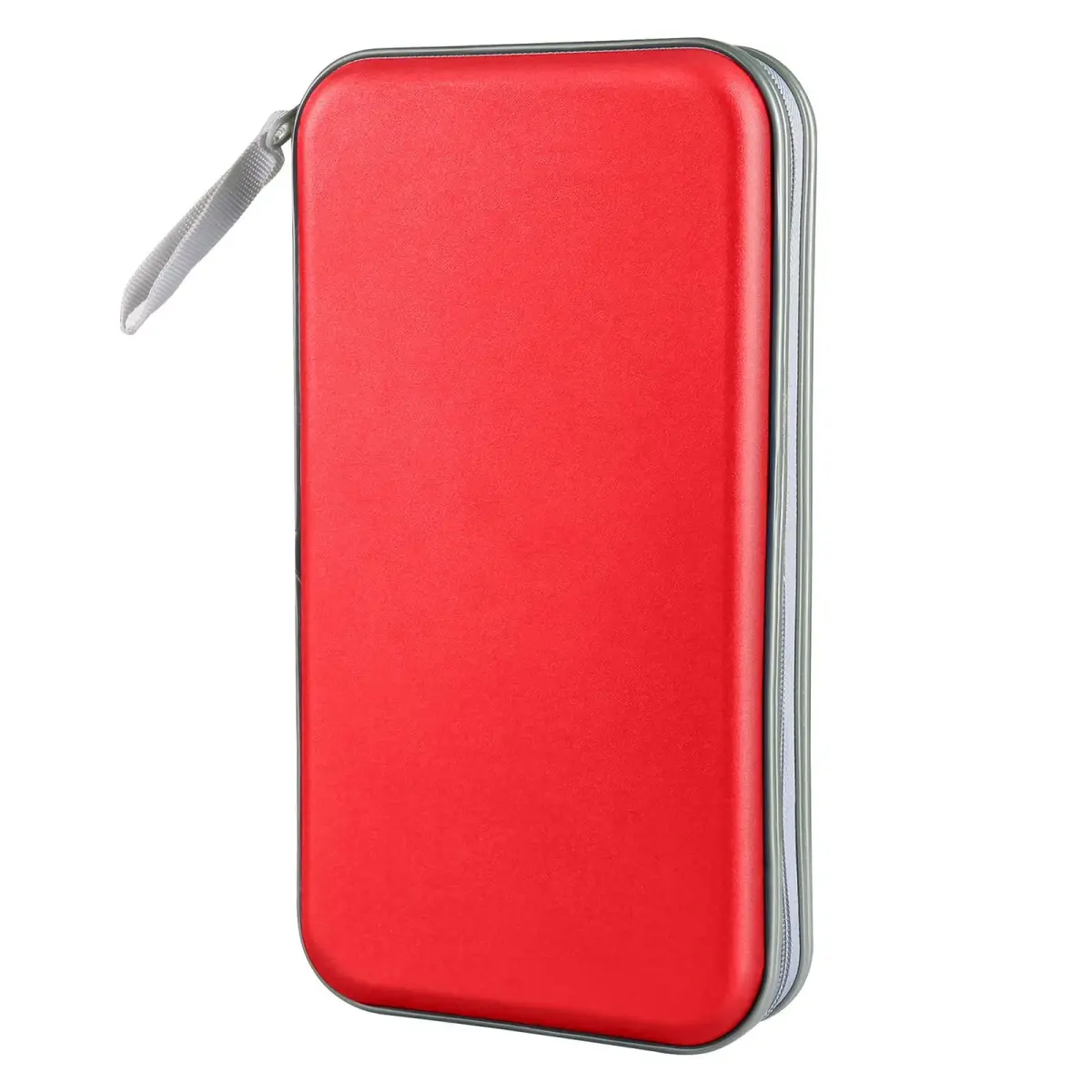 Siveit 80 Capacity CD/DVD Case Holder Wallet Red | Stores 80 Discs Securely - main product image