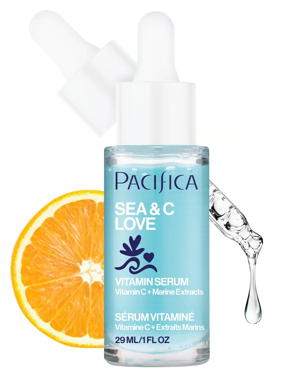 Pacifica Sea & C Love Vitamin C Serum for Face – Brightening & Anti-Aging Formula with Hyaluronic Acid, Green Tea & Algae – 1 Fl Oz - main product image