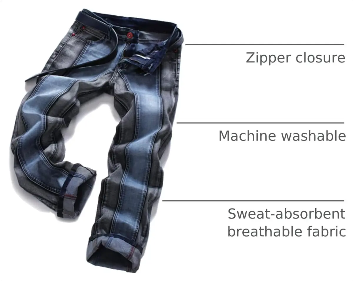AITITIA Men's Ripped Regular Fit Jeans 42 | Comfortable, Stylish, Long-lasting - view 4