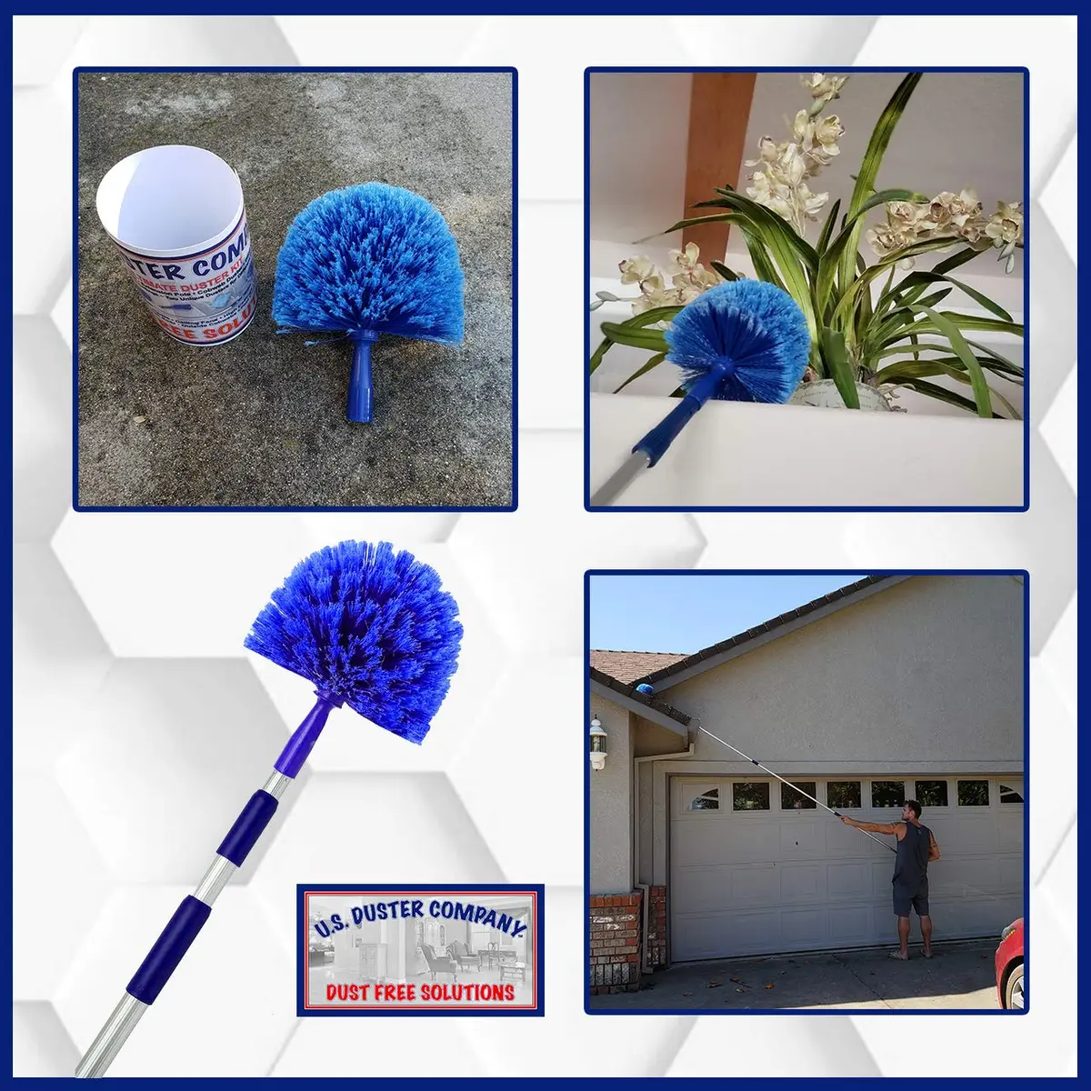U.S. Duster Company Duster Extendable Reach 20 ft | Aluminum Telescoping Pole & Microfiber Head - view 5