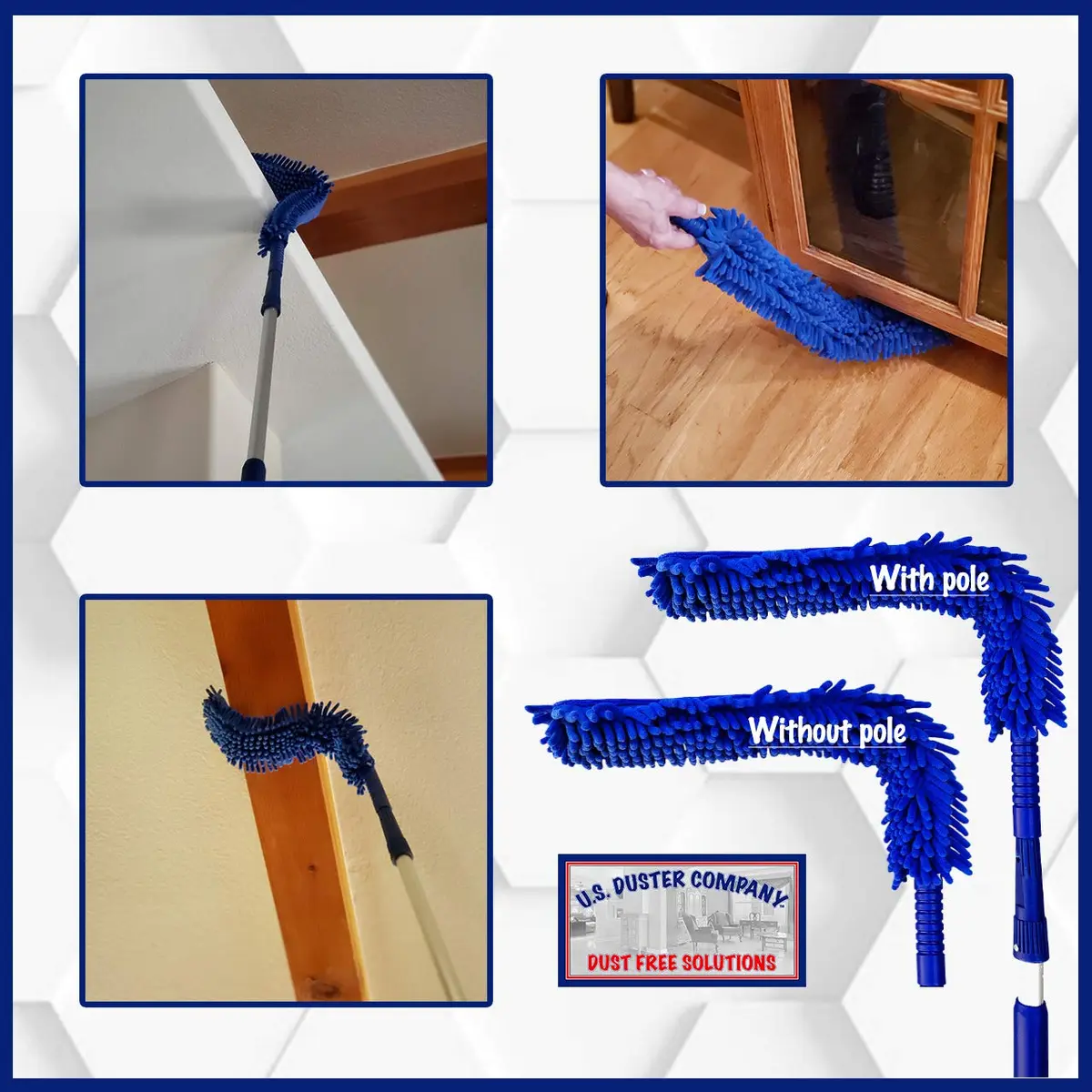 U.S. Duster Company Duster Extendable Reach 20 ft | Aluminum Telescoping Pole & Microfiber Head - view 4