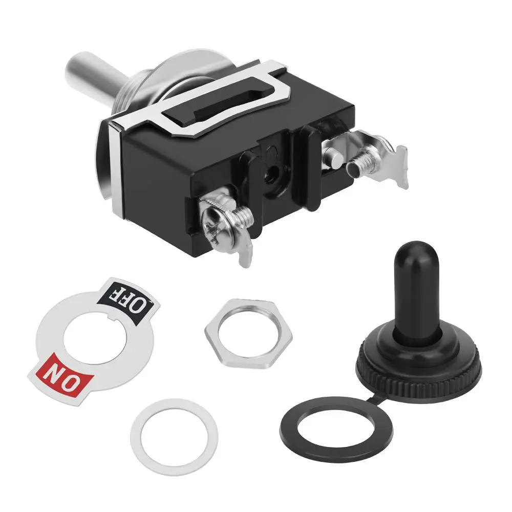 MUZHI SPST Toggle Switch 12V/120V/250V 20A 6-Pack | Waterproof Rocker Switch for Marine & Automotive - view 5