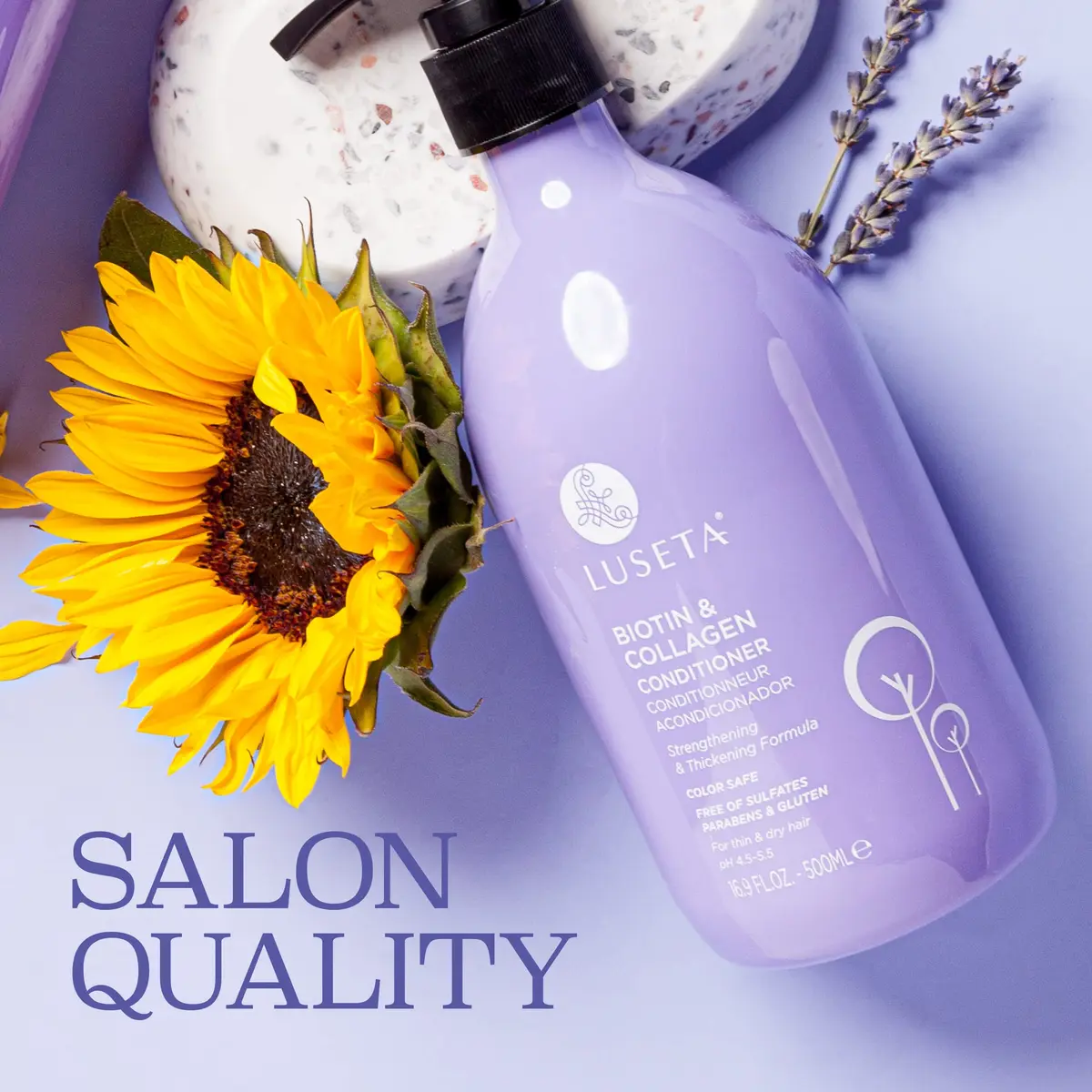 L LUSETA Biotin & Collagen Conditioner 16.9oz | Thickening for Hair Loss, All Hair Types, Sulfate & Paraben Free - view 6
