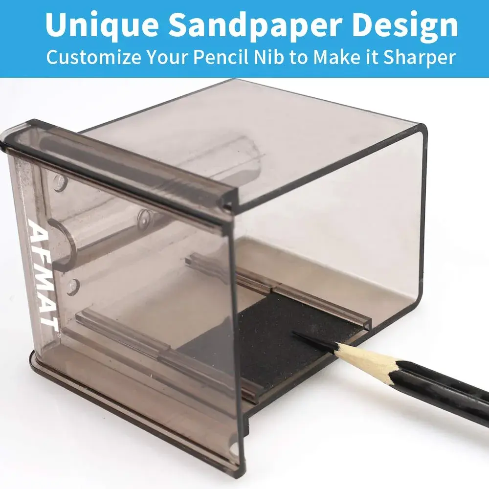 AFMAT Long Point Pencil Sharpener Manual for Artists | 8-20mm Long Nibs, Adjustable Sharpness, Self-Feed - view 5