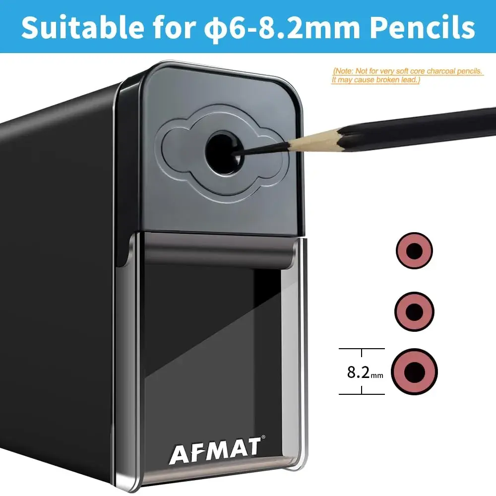 AFMAT Long Point Pencil Sharpener Manual for Artists | 8-20mm Long Nibs, Adjustable Sharpness, Self-Feed - view 4