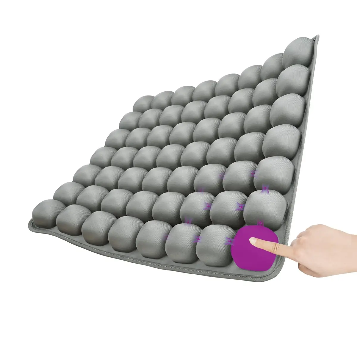 SUNFICON Inflatable Car Seat Cushion 18"x16"x1'' Gray | Pressure Relief & Support - view 3