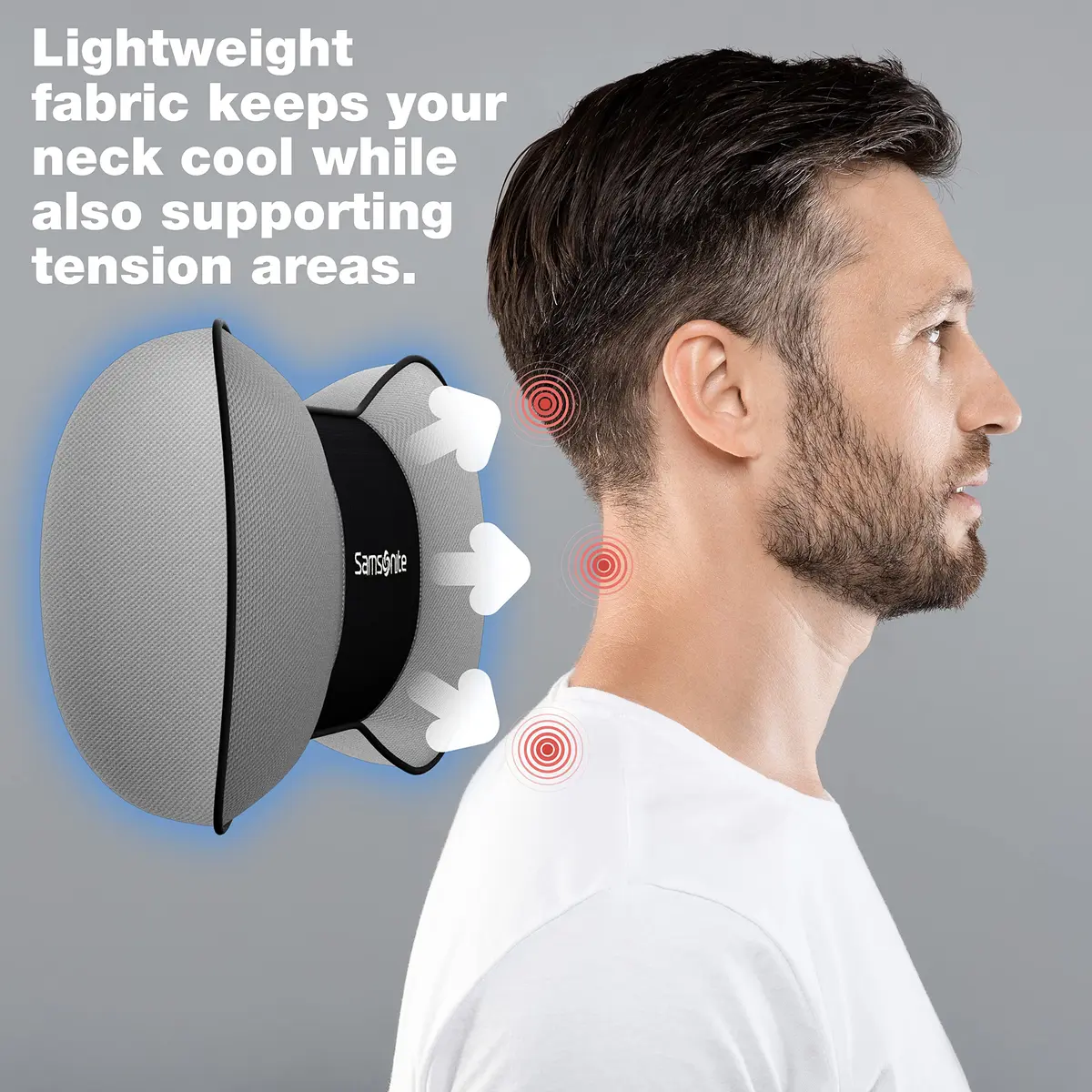 Samsonite Car Neck Pillow Memory Foam | Ergonomic Support for Long Trips in India - view 4