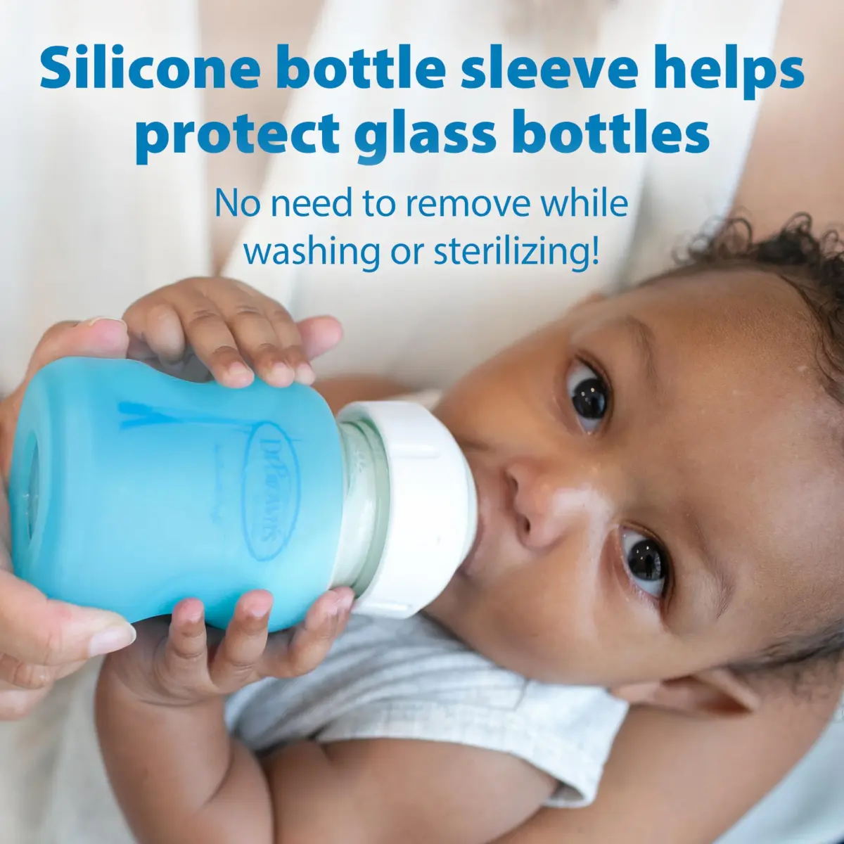Dr. Brown's Natural Flow Options+ Wide-Neck Glass Baby Bottle 270ml (9 oz) | Clinically Proven Anti-Colic System - view 6