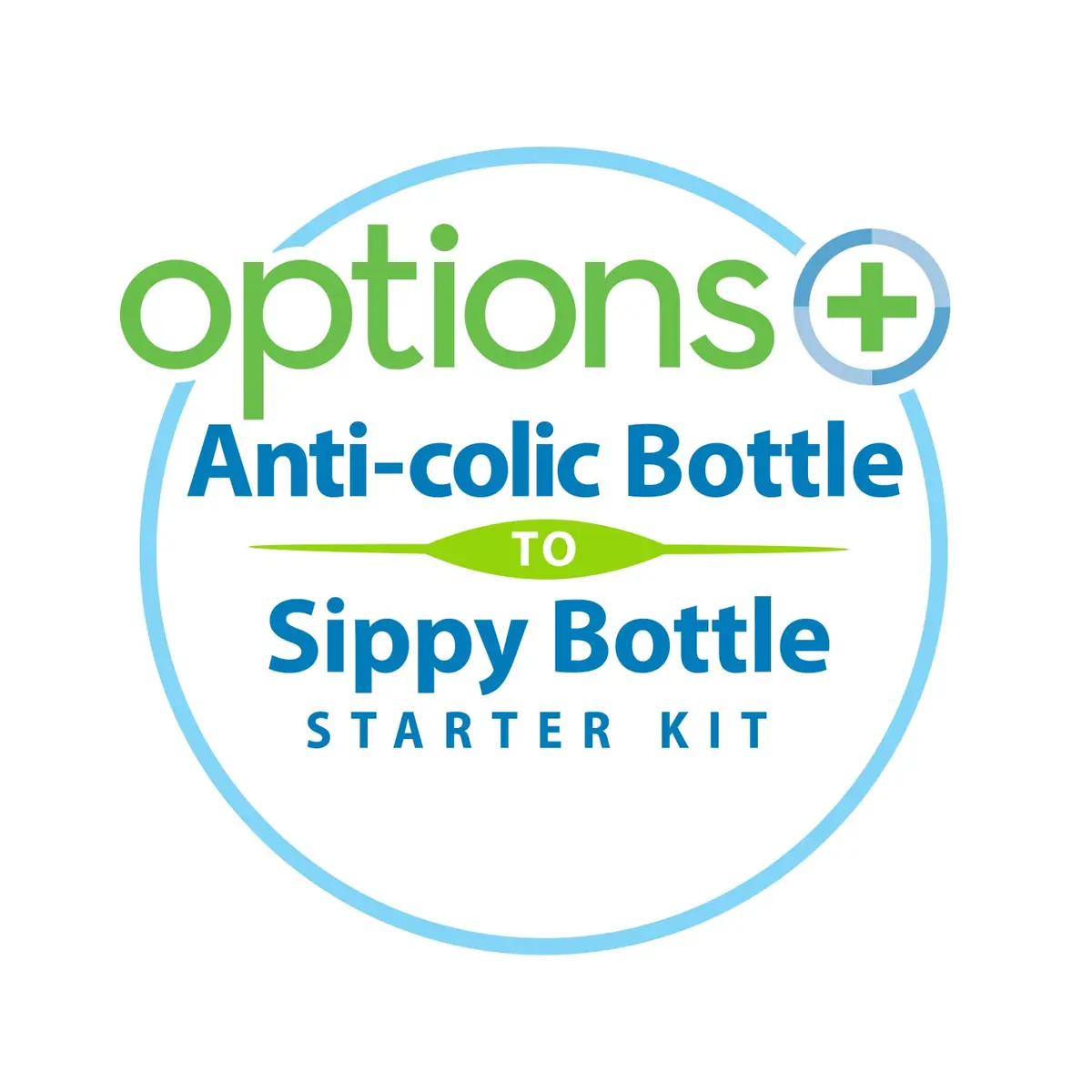 Dr. Brown's Wide-Neck Sippy Bottle Starter Kit, Blue, 6m+ | Anti-Colic, Silicone Spout, BPA Free - view 7