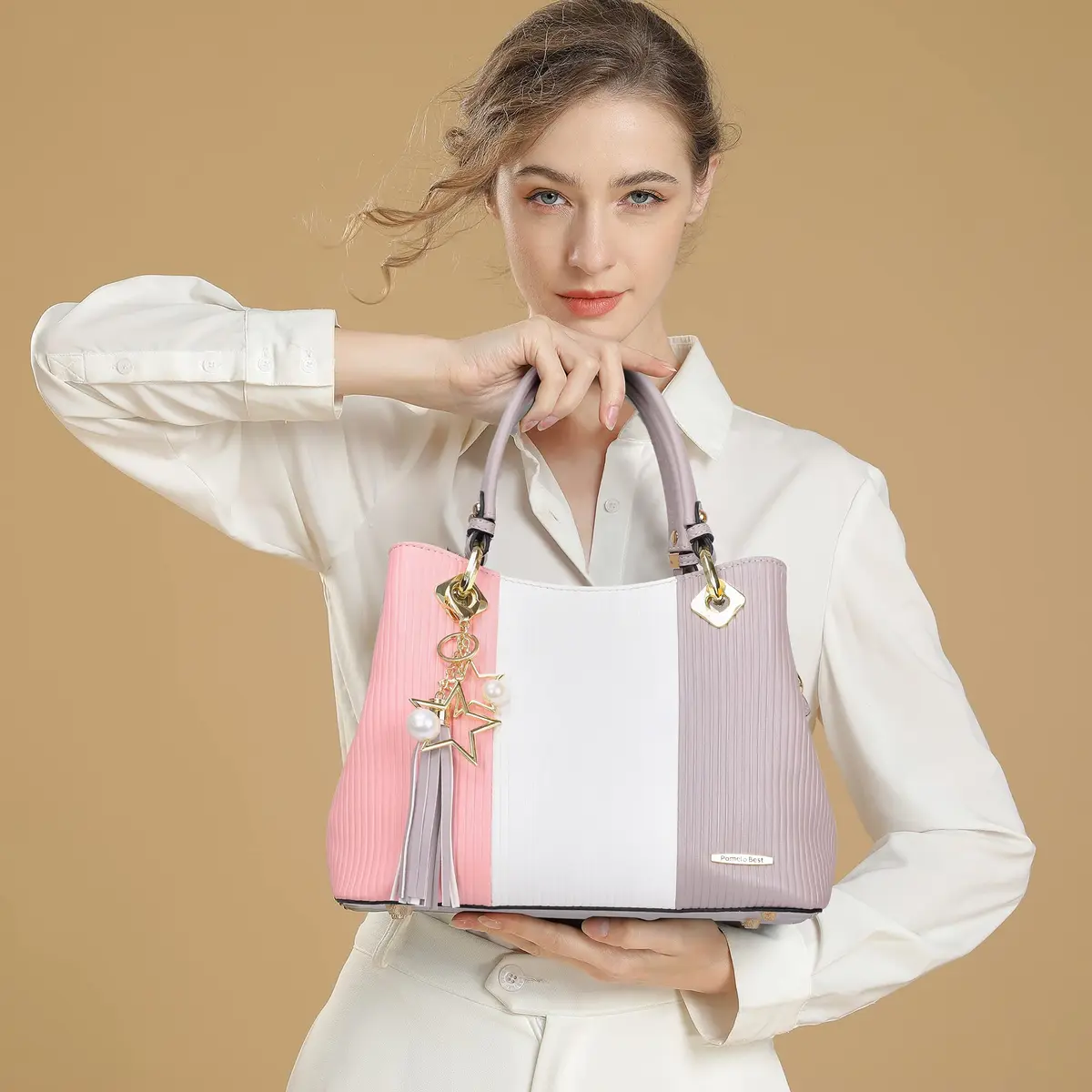 Pomelo Best Top-Handle Handbag for Women with Multiple Pockets | Stylish & Spacious (70-120 chars) - view 8