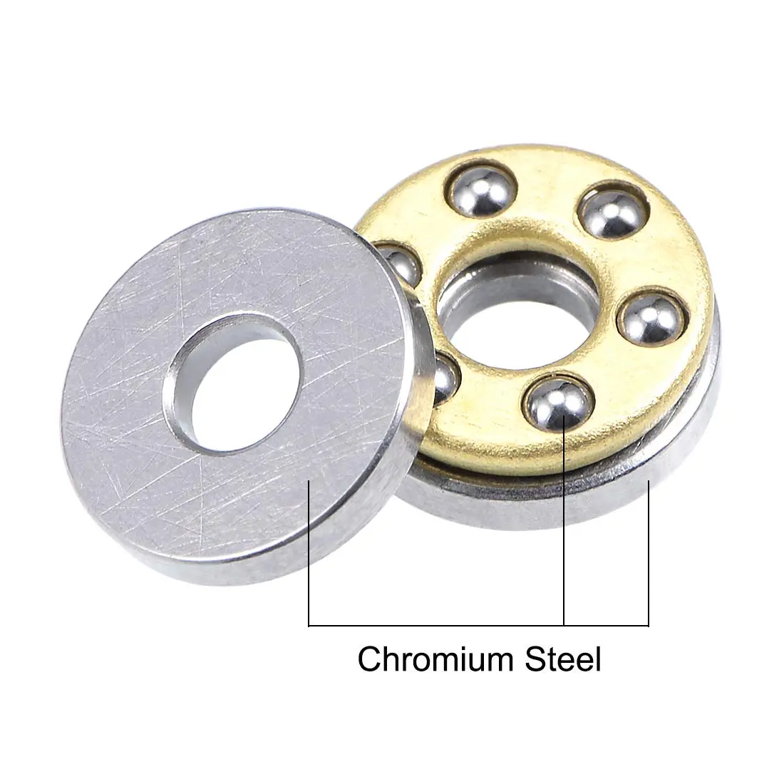 uxcell F2-6M Thrust Ball Bearings 2mm x 6mm x 3mm Single Direction 2pcs | Precision Engineered for Axial Loads - view 2