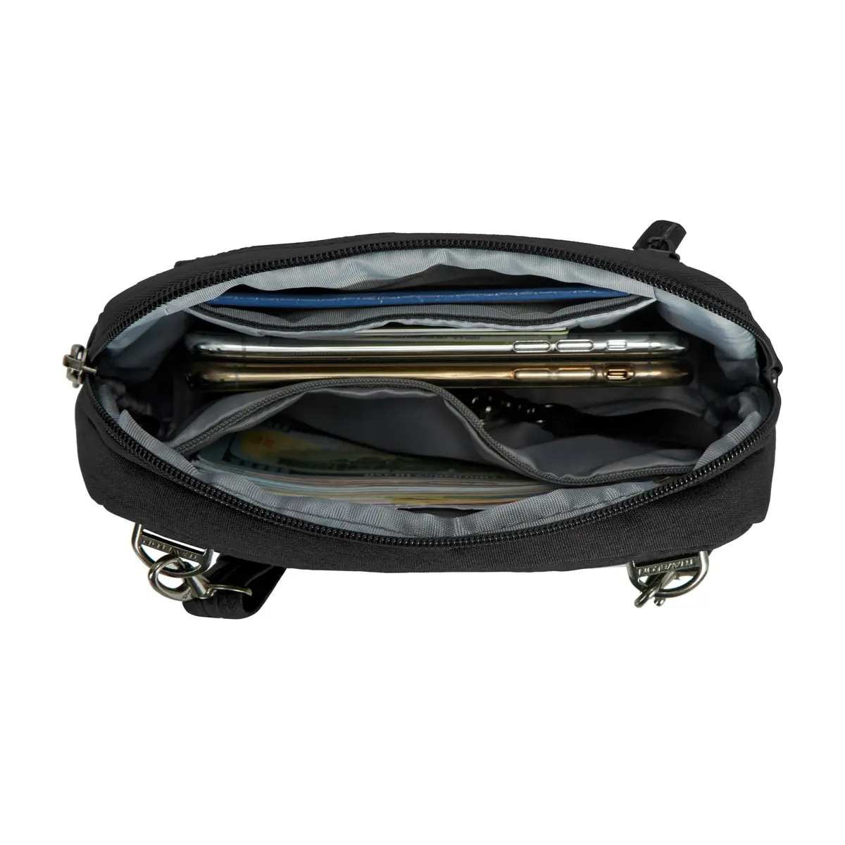 Travelon Anti-Theft Metro Convertible Small Crossbody Bag | RFID & Locking Zippers, 8.5"W x 5.25"H - view 9