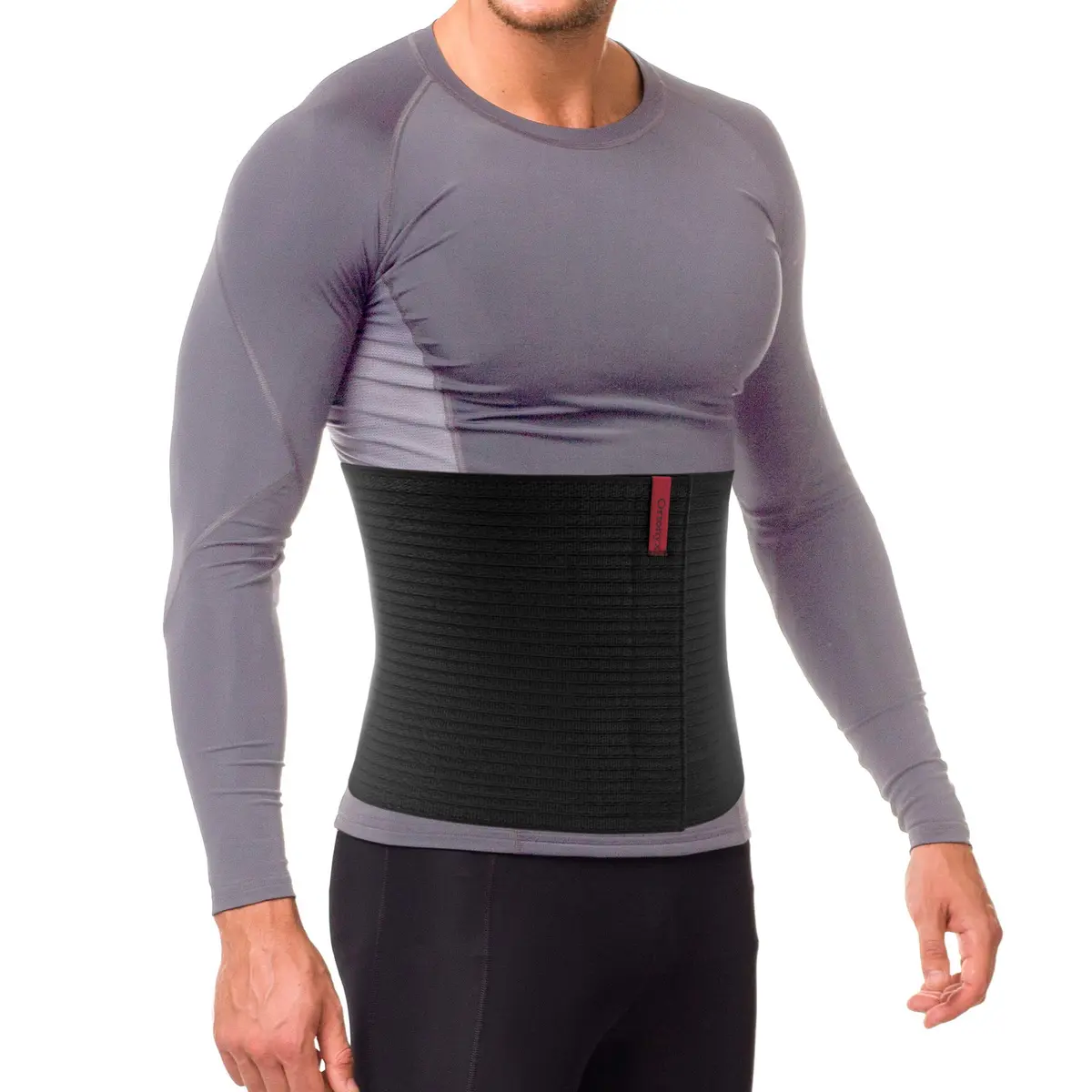 ORTONYX 10" Wide Abdominal Binder Belly Compression Wrap Black (25 cm / Up to 32") | Post-Surgical, Postpartum Support - view 2