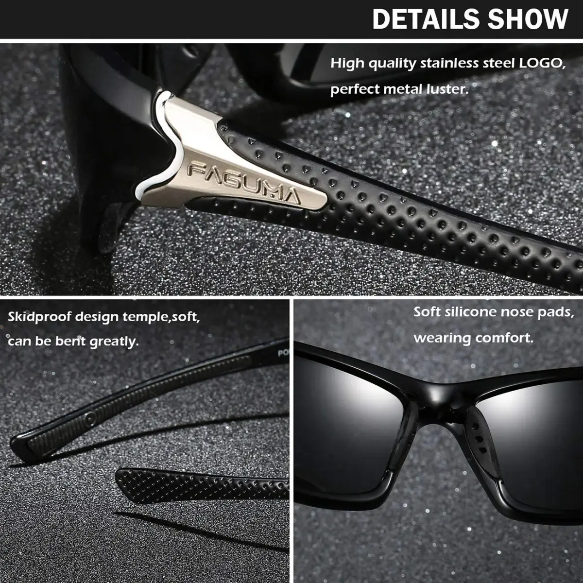 FAGUMA Sports Polarized Sunglasses For Men | 62mm (2.44 in) Lens Width - view 5