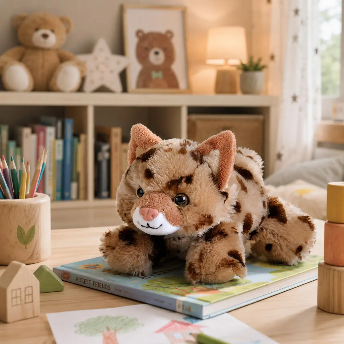 Wild Republic Hug’EMS Mini Bobcat Plush Toy 7" | Realistic Animal for Kids - view 2