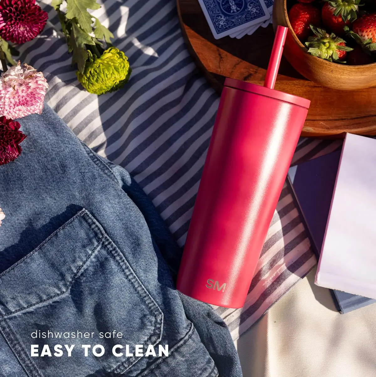 Simple Modern Classic Tumbler 28oz (828ml) | Insulated Stainless Steel Cup with Straw Lid - view 5