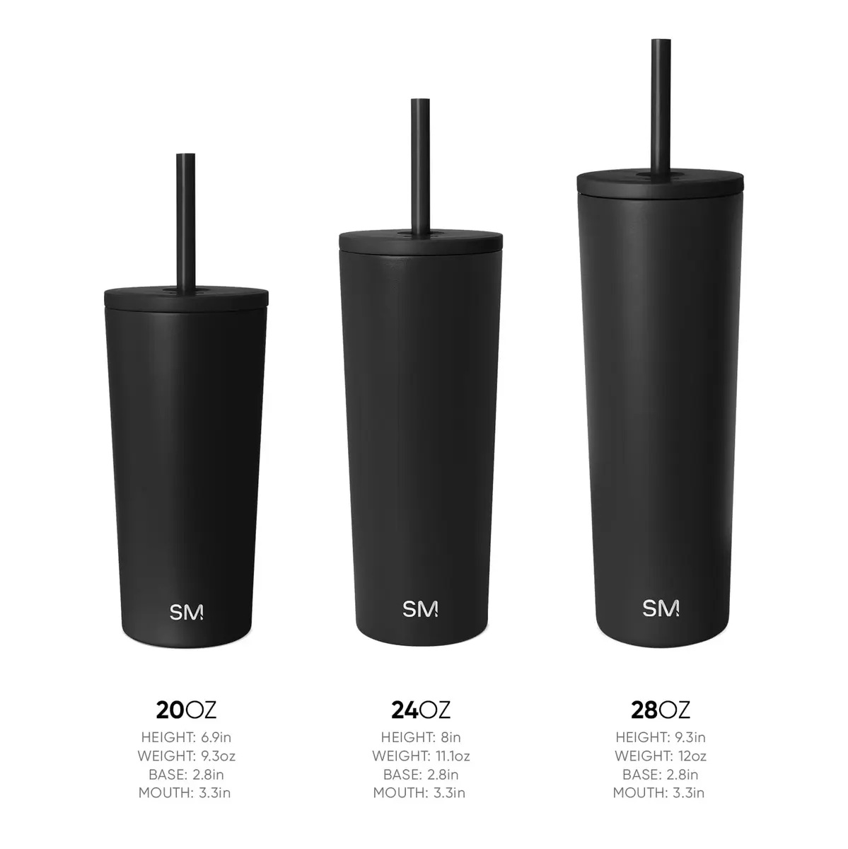 Simple Modern Classic Tumbler 28oz (828ml) | Insulated Stainless Steel Cup with Straw Lid - view 3