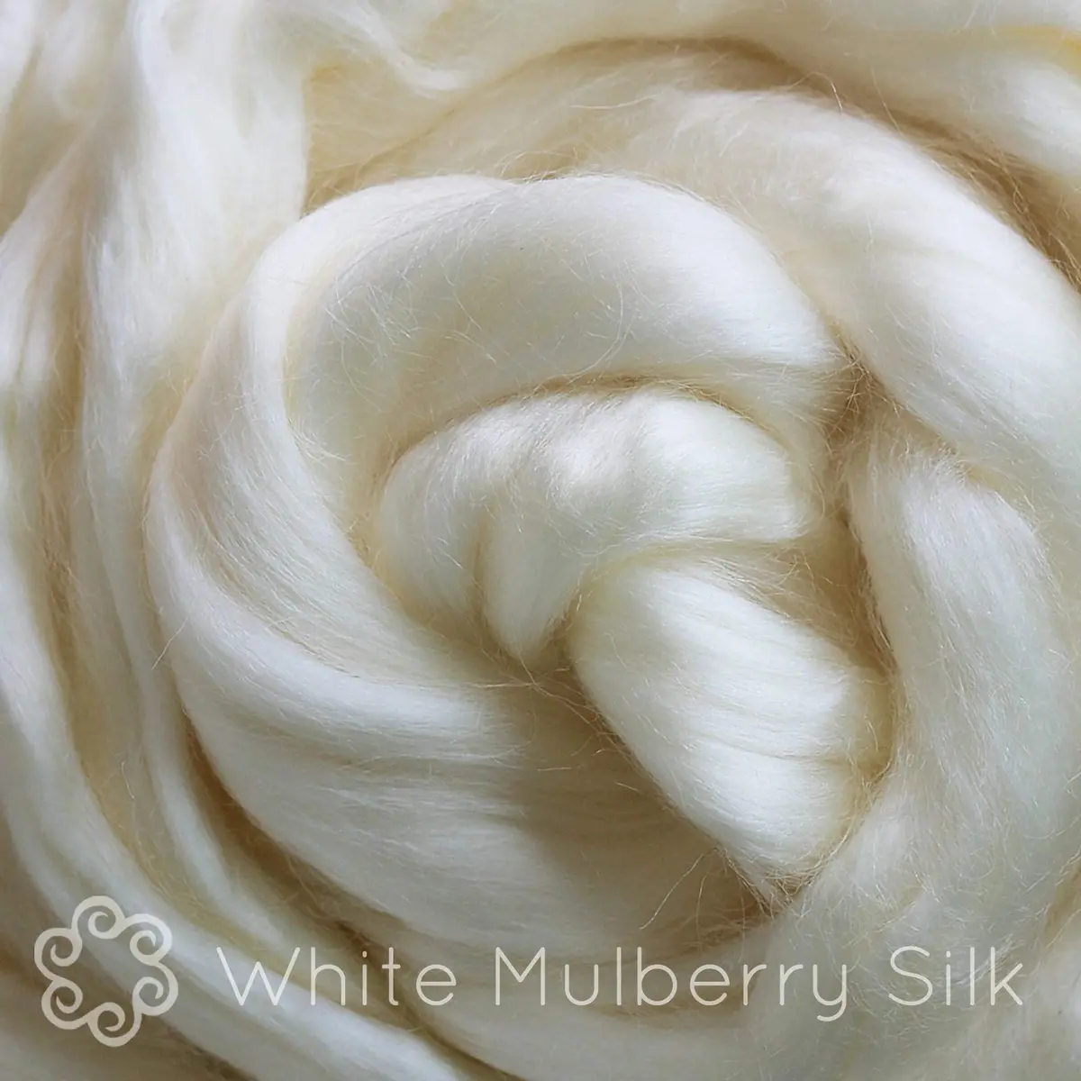 Living Dreams Yarn Mulberry Silk Fiber for Spinning, Blending, Felting, Dyeing 50g (1.76 oz) | Premium Grade Natural White - view 2