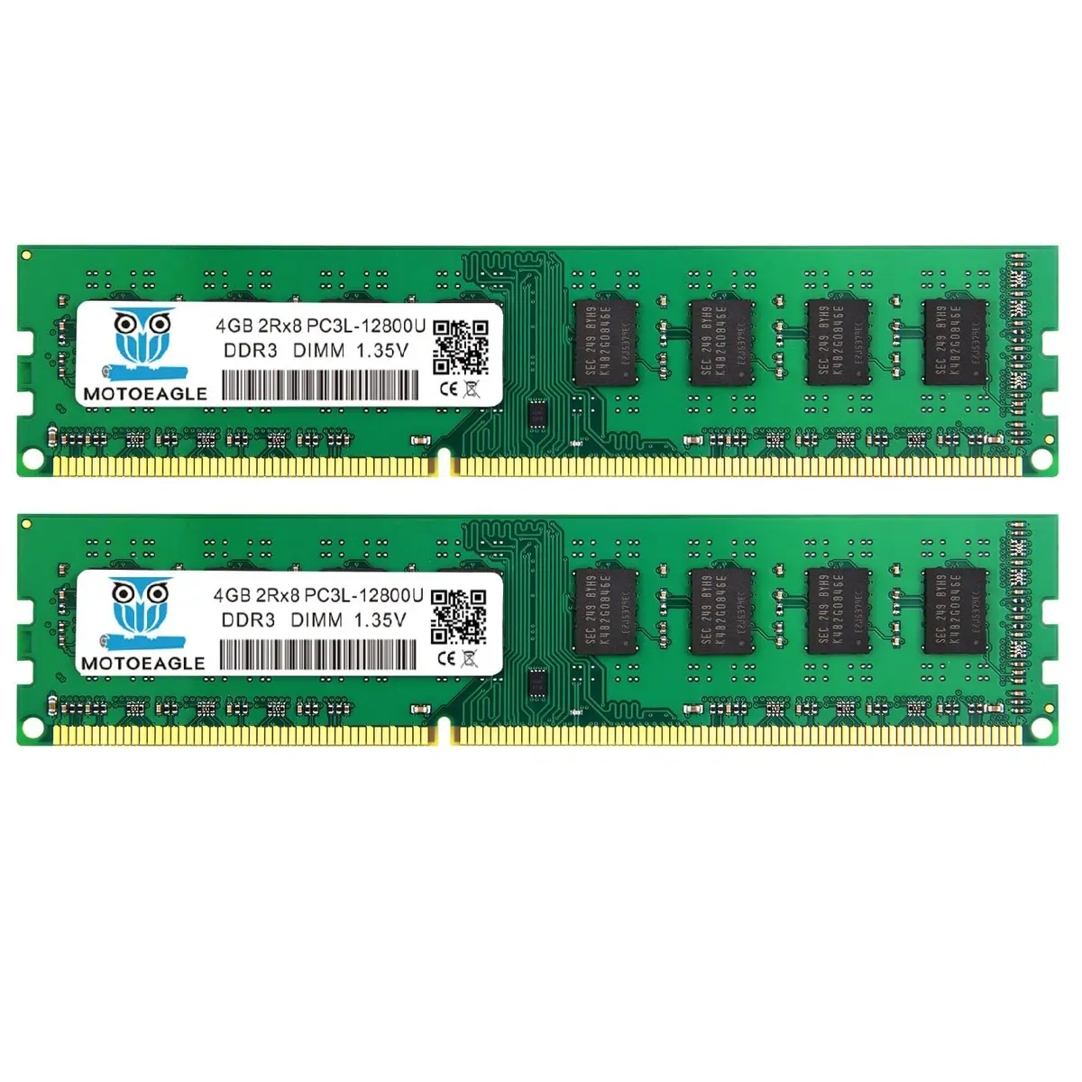 motoeagle 8GB (2x4GB) DDR3L 1600MHz CL11 UDIMM Desktop Memory | Upgrade PC Performance - main product image