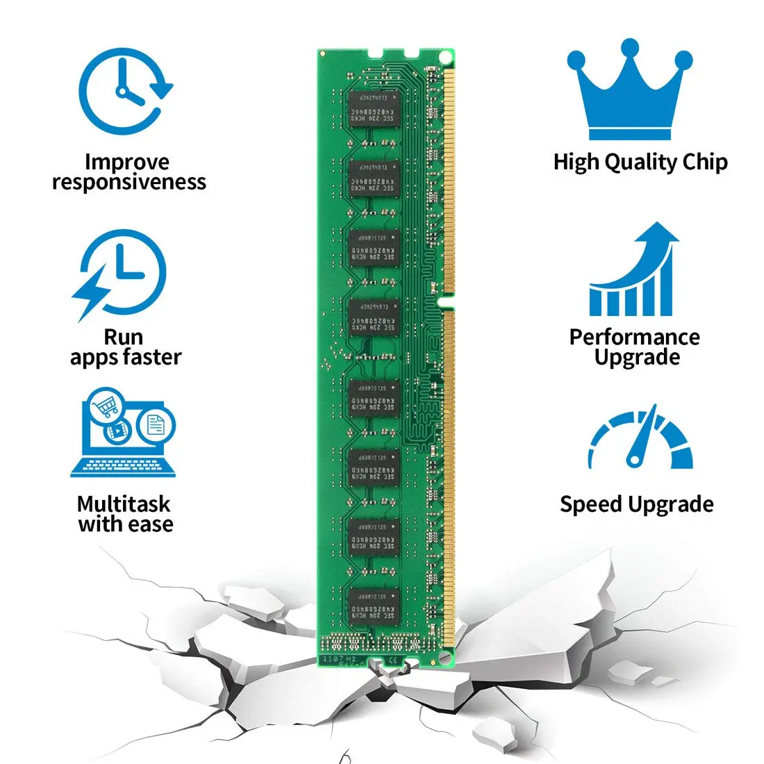 motoeagle 8GB (2x4GB) DDR3L 1600MHz CL11 UDIMM Desktop Memory | Upgrade PC Performance - view 6