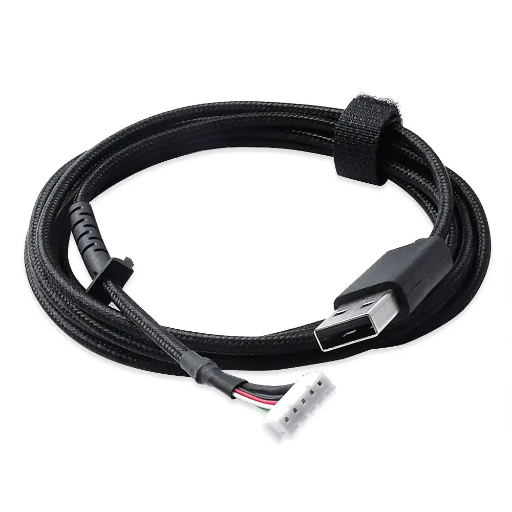 HUYUN Mouse Cable Replacement with Mouse Feet for Logitech G502 Wired Mouse, 2m (6.5ft) Braided USB Cable - view 2