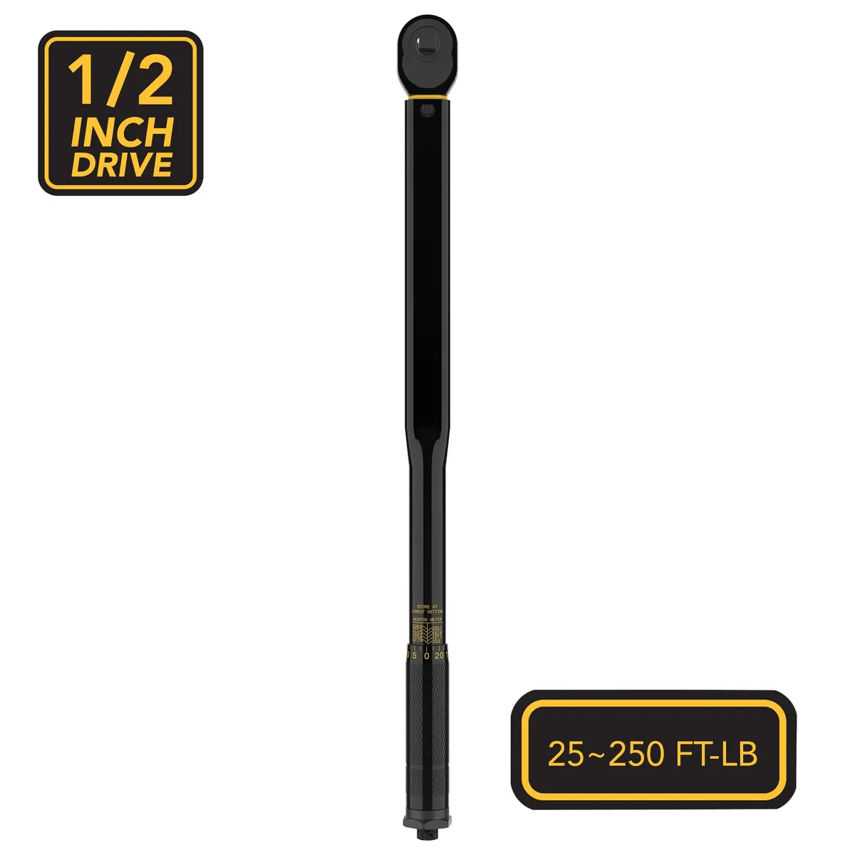 LEXIVON 1/2-Inch Drive Click Torque Wrench 25-250 Ft-Lb / 33.9-338.9 Nm | Certified Precision & Durable Build - view 5
