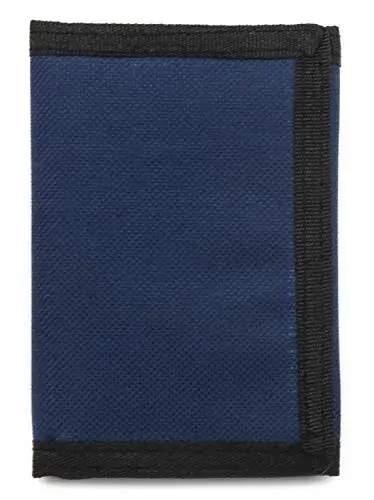 AI-DEE Blue RFID Trifold Canvas Outdoor Sports Wallet for Kids with Hook & Loop Closure - view 3