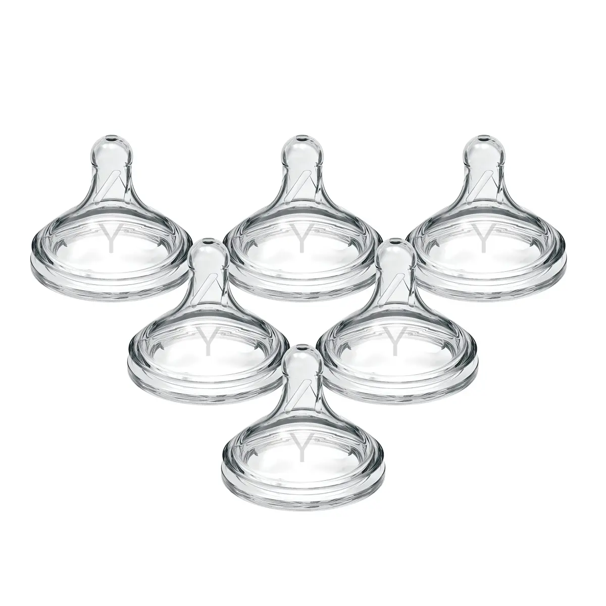 Dr. Brown's Wide-Neck Y-Cut Nipple 6-Pack, 4.2 oz (119 g) | Clinically Proven Anti-Colic Flow - main product image
