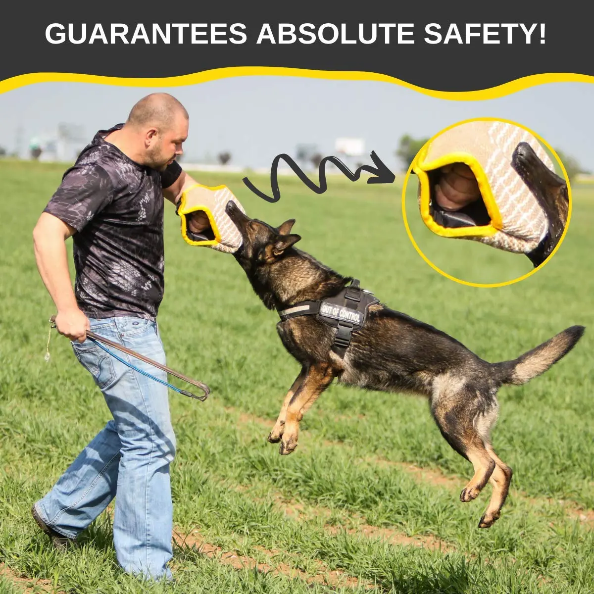 YES4QUALITY Dog Bite Sleeve for Large Dogs | Heavy Duty Canine Training Gear (20x12") - view 7